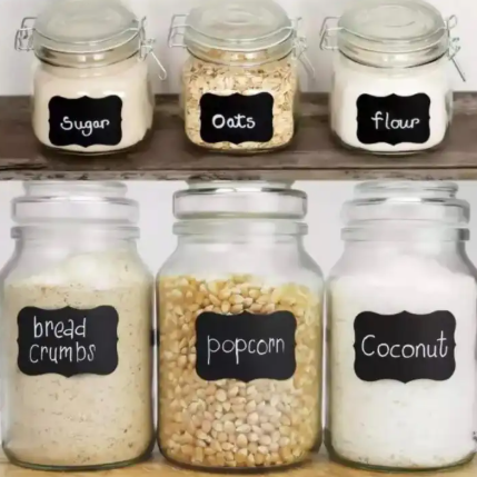 Kitchen Pantry And Spices Labels Stickers Accessories (80pcs+Pen)