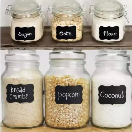 Kitchen Pantry And Spices Labels Stickers Accessories (80pcs+Pen)