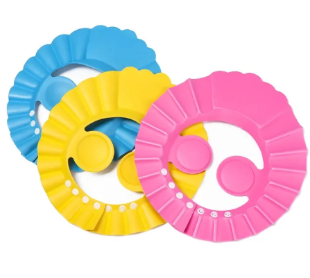 Baby Shower Soft Cap Children Ear Protection Shampoo Caps Wash Hat For Kids Adjustable Protect Head Cover Bathing Accessories