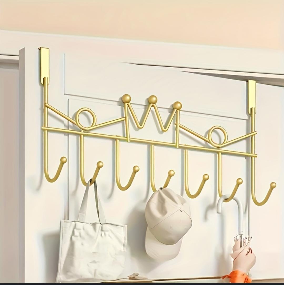 *New arrival 🎉 🎉🎉🎉🎊🔔*



*Heavy gauge behind the door 7 hooks hanger now available *



*Colour white & gold available*

*video has more info*