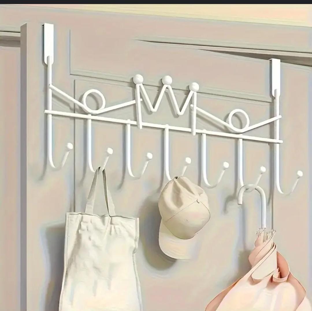 *New arrival 🎉 🎉🎉🎉🎊🔔*



*Heavy gauge behind the door 7 hooks hanger now available *



*Colour white & gold available*

*video has more info*
