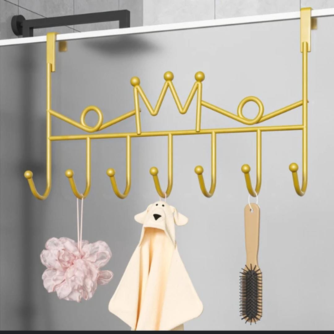 *New arrival 🎉 🎉🎉🎉🎊🔔*



*Heavy gauge behind the door 7 hooks hanger now available *



*Colour white & gold available*

*video has more info*