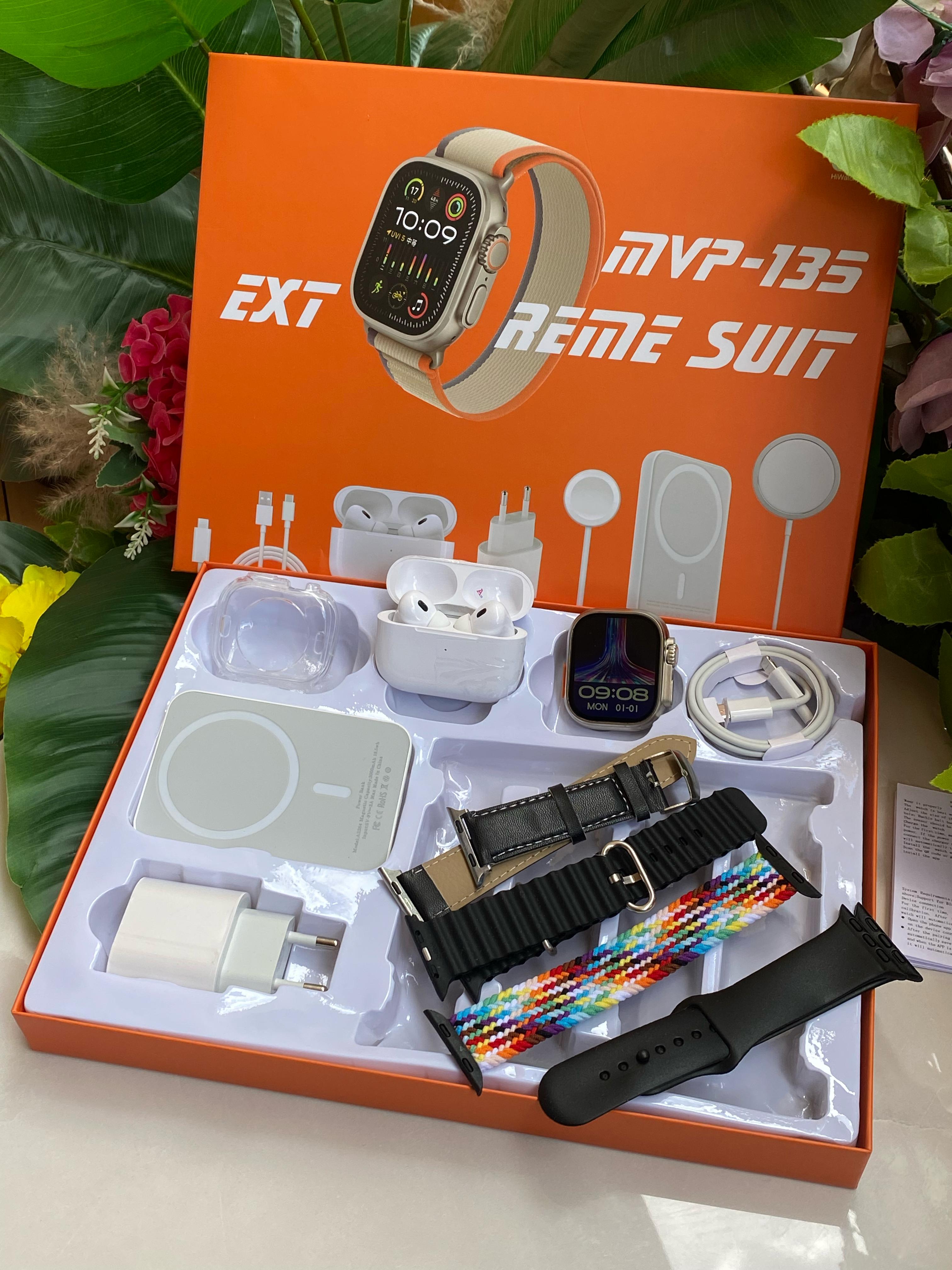 ♨️🔥RESTOCKED🔥♨️



*MVP-135 SMART WATCH WITH POWER BANK & AIRPODS 



✴️Smart watch ✴️Power bank ✴️Airpods ✴️ 4 interchangeable straps 



📞Bluetooth calls enabled 

♦️Sleep monitor

♦️Heart Rate/b