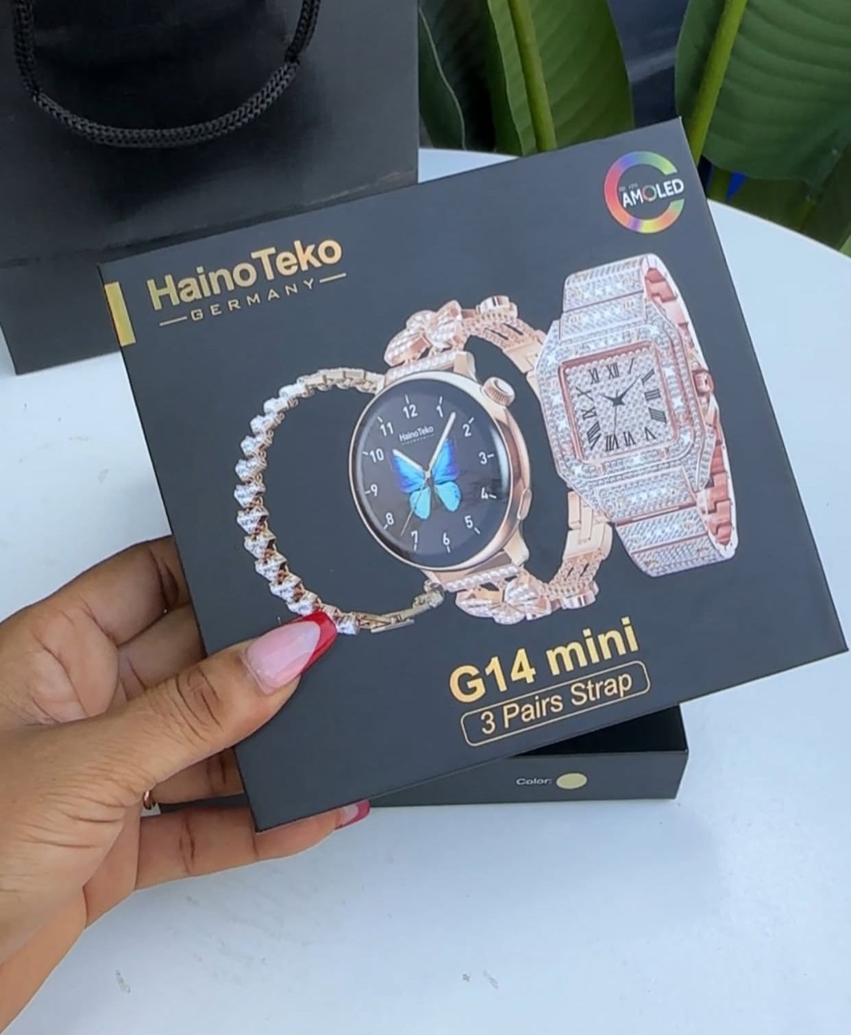 ❤️♨️RESTOCKED ❤️♨️



*_HAINO TEKO SMART WATCH G14 MINI WITH BRACELET & ICED WATCH 

▪️Iced Watch 

▪️Stainless steel Bracelet 

    

  Functions:

*️⃣Sports Record : Cycling, Walking,Jogging,Running