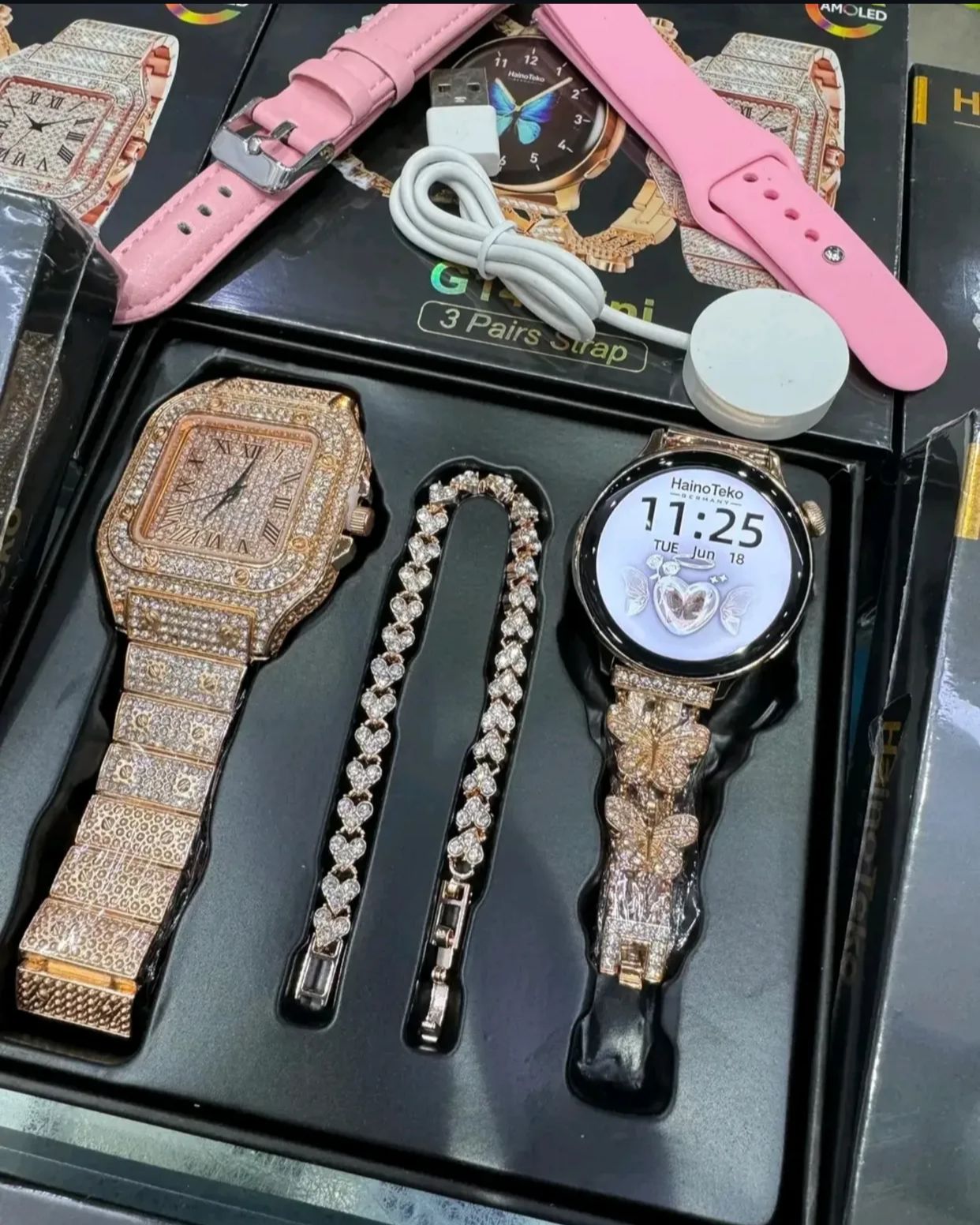 ❤️♨️RESTOCKED ❤️♨️



*_HAINO TEKO SMART WATCH G14 MINI WITH BRACELET & ICED WATCH 

▪️Iced Watch 

▪️Stainless steel Bracelet 

    

  Functions:

*️⃣Sports Record : Cycling, Walking,Jogging,Running