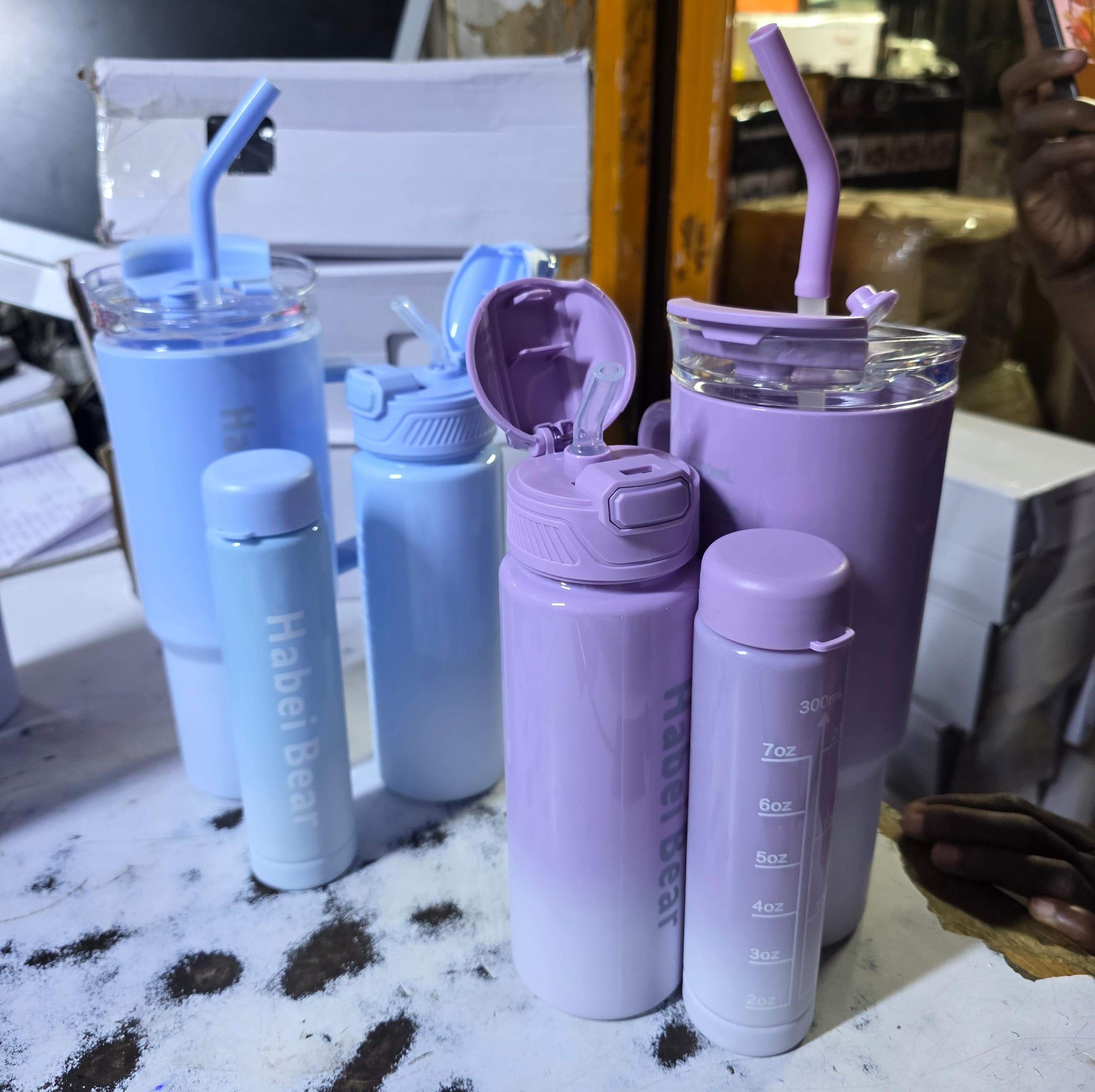 3 in 1  water bottle.Made from high-quality, food-grade plastic, our water bottles are 100% BPA-free, non-toxic, and odorless. Enjoy the peace of mind that comes with drinking from a safe and healthy.