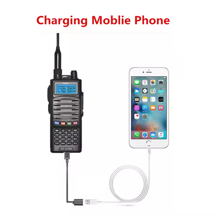 Digital 2way Radio Long Range 5W Dual Band 136-174/400-520MHz 3000mile Walkie Talkie Radio Telephone Charging HELIDA SY-UV99