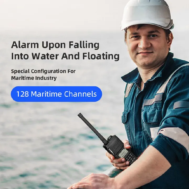 Waterproof 5W Walkie Talkie Dustproof IP68 Portable Intercom Machine Maritime Hotel Station Dual Band Rig Radio HELIDA FS-8300