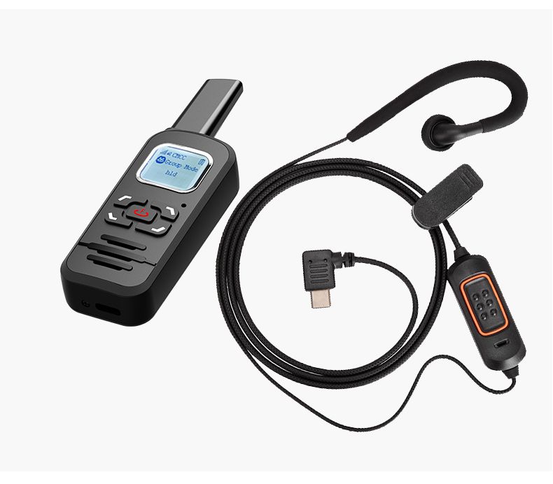 4G LTE NETWORK Two Way Radio 2w 10km TYPE-C 4G POC Walkie Talkie Support VHF/UHF Handheld Two-way Radio Frost with HEADSET HELIDA CD-K1