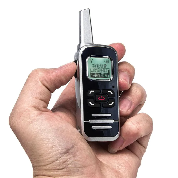 Mini Handheld Radio Happy Kid Walkie Talkie HELIDA T-M6P 2W UHF 400-520mhz Portable Walkie Talkie Gold Color for Children Girl Boy