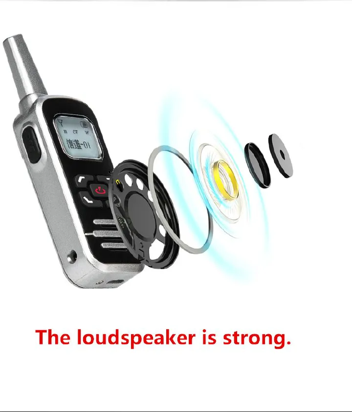 3KM range Mini Walkie Talkie in light weight HELIDA T-M6P 2W UHF Handheld Radio 400-520mhz Portable Walkie Talkie