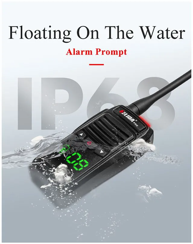 Waterproof IP68 10km Range Ham 2way Radio 136-174/400-480mhz 5W Digital Impermeable Remote Walkie-talkie signal Noise Reduction HELIDA FS-8200