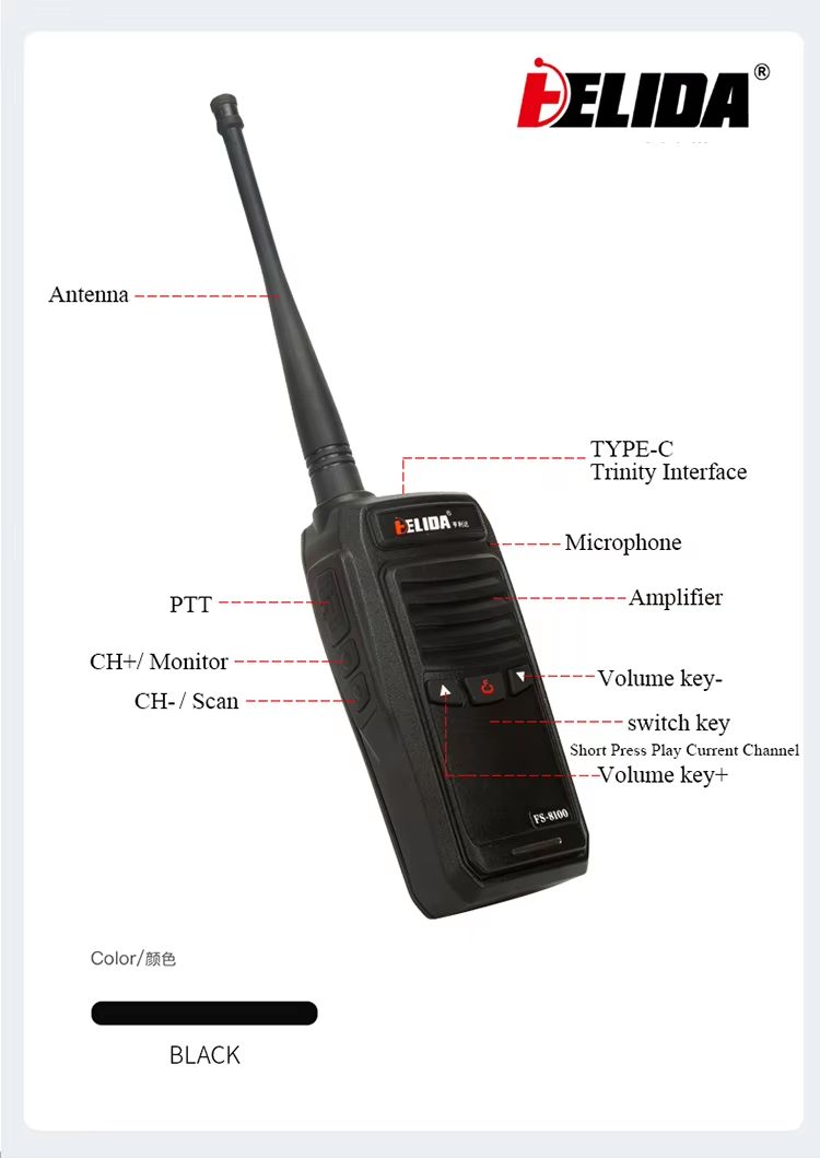 Waterproof Professional Walkie Talkie Two Way Radio IPX68 Handheld 3W Portable Wireless VHF & UHF 3KM Long Rang HELIDA FS-8100