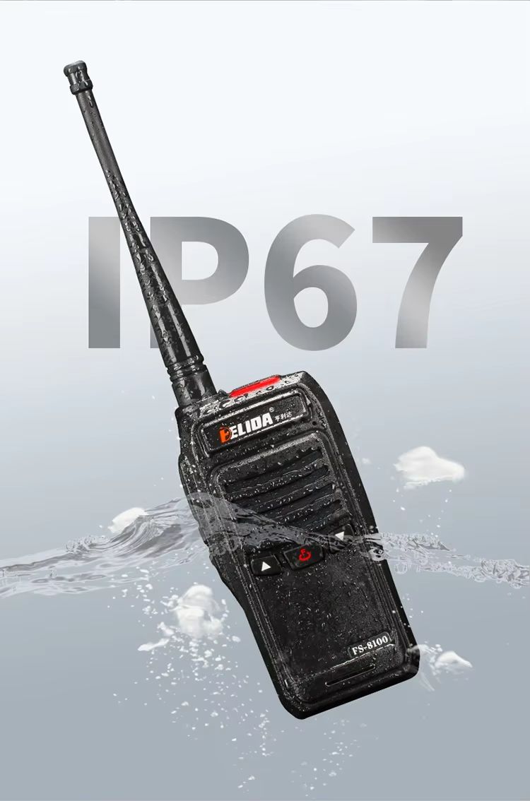 Waterproof Professional Walkie Talkie Two Way Radio IPX68 Handheld 3W Portable Wireless VHF & UHF 3KM Long Rang HELIDA FS-8100