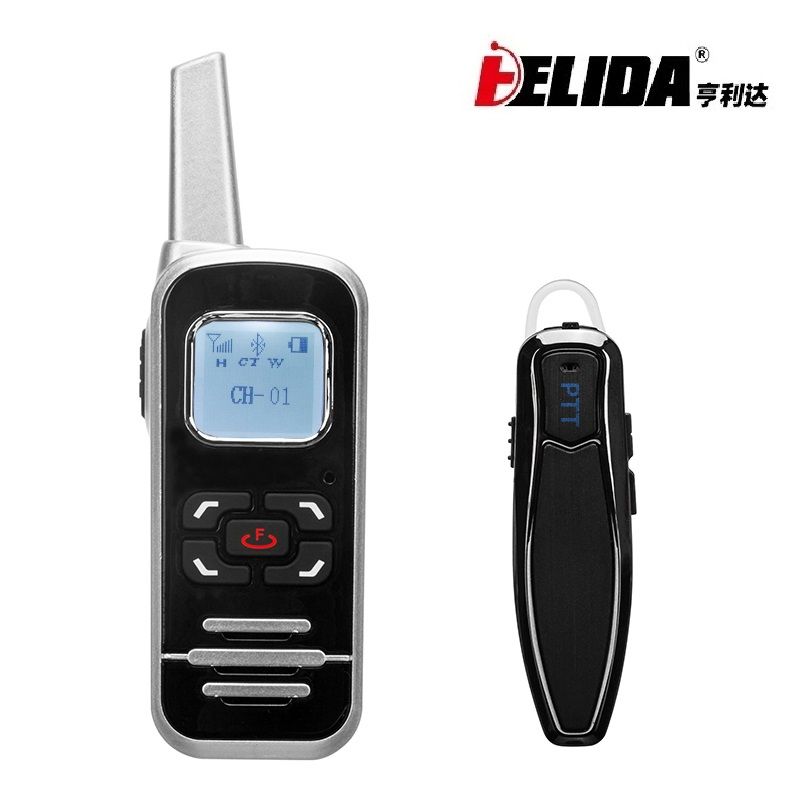 1100mah Mini USB Walkie Talkie with Bluetooth Call Speaker HELIDA T-BL6 UHF 2w LCD Screen Handheld Small Professional Radio Frequency