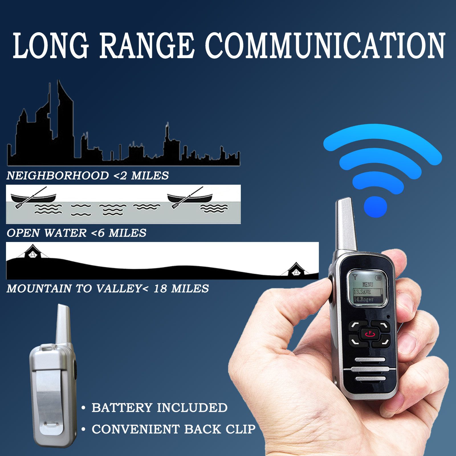 M6P Mini Walkie Talkies,1100mAh Battery Rechargeable,128 Channels,Long Range Walkie Talkies with FM Radio Function,LCD Display,Portable Two Way Radio for Trip Camping Hiking Workplace,2 Pack