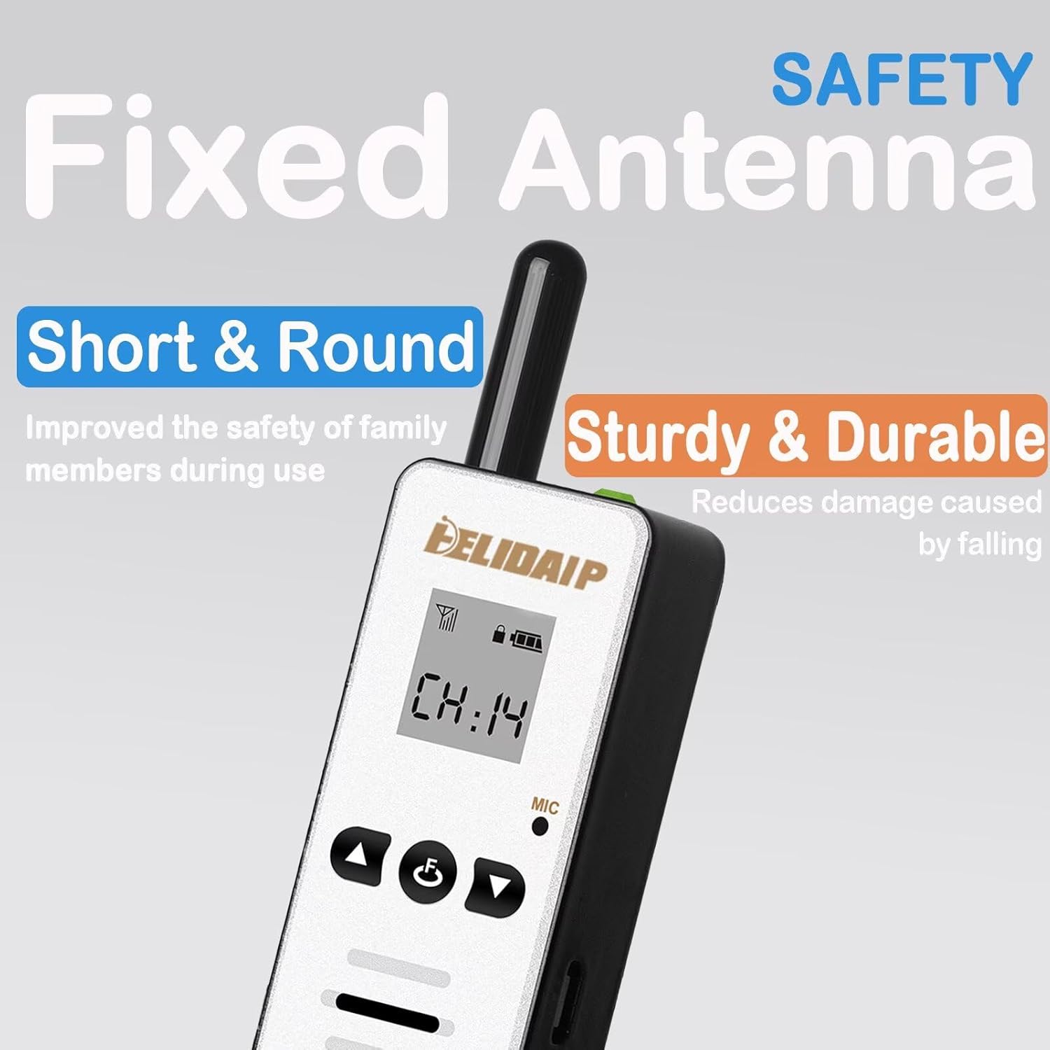 M2D Mini Walkie Talkies for Adults,Small Portable Two Way Radios,Rechargeable 128 Channels Mini 2 Way Radio for Restaurant,Supermarket,Hospital,Hiking,Skiing,Outdoor Sport,Tourism,White 2 Pack