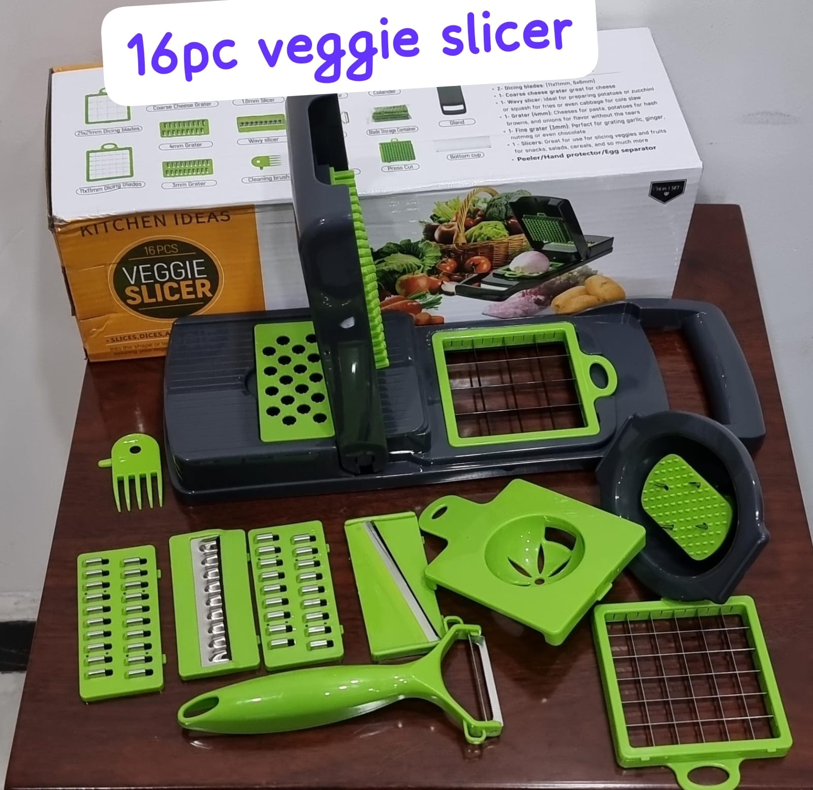 {CLEARANCE SALE}16PCS Veggie Slicer Kitchen multi-functional vegetable cutter potato dicing slicer cucumber grater household multi-functional vegetable cutting