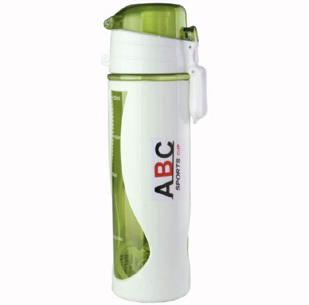 650ml Plastic ABC Sport Water Bottle Leakproof Cup