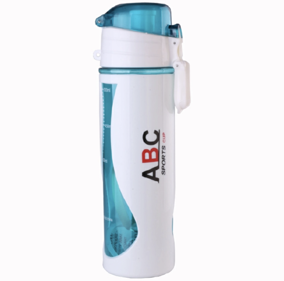 650ml Plastic ABC Sport Water Bottle Leakproof Cup