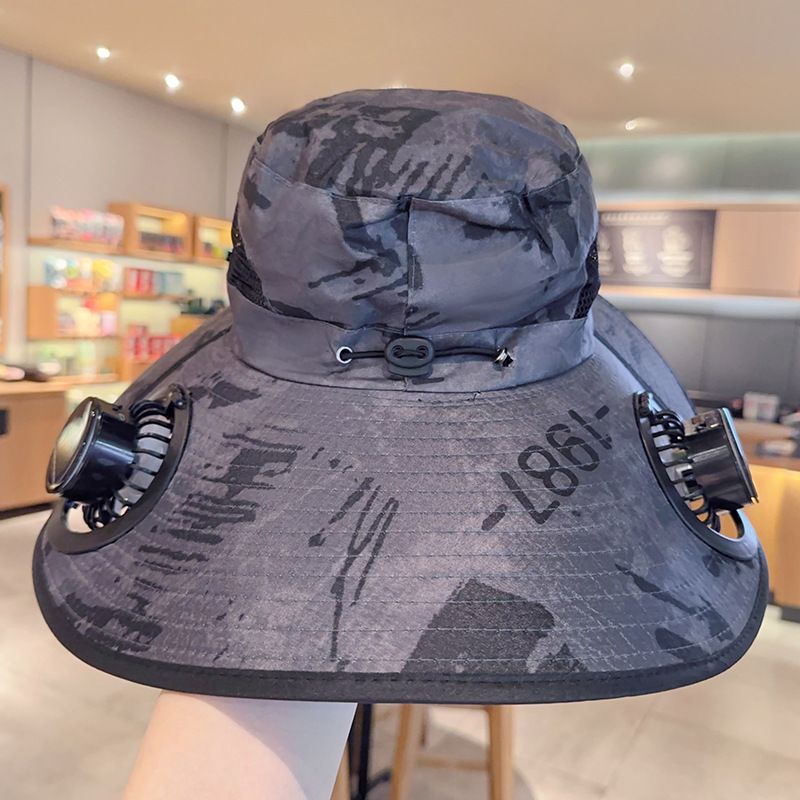 Solar Fan Hat with Large Brim for Sun Protection - Ideal for Outdoor Work, Travel, Hiking & Fishing - USB Rechargeable, Unisex Design
