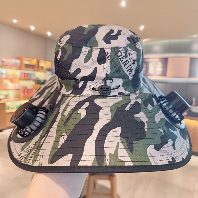 Solar Fan Hat with Large Brim for Sun Protection - Ideal for Outdoor Work, Travel, Hiking & Fishing - USB Rechargeable, Unisex Design