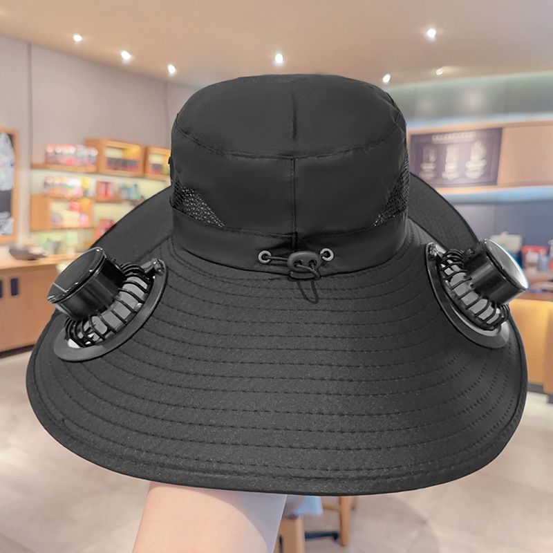 Solar Fan Hat with Large Brim for Sun Protection - Ideal for Outdoor Work, Travel, Hiking & Fishing - USB Rechargeable, Unisex Design