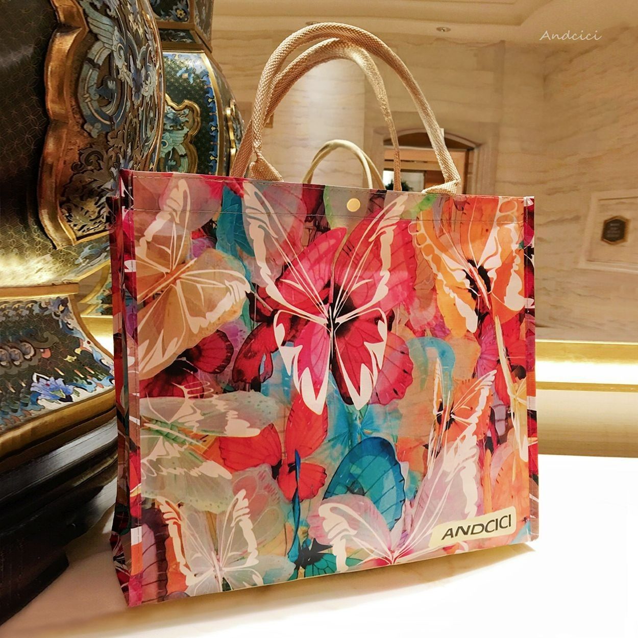Oil - Painting Waterproof Bag: Large - Capacity Tote for Travel, Shopping, Swimming & Fitness