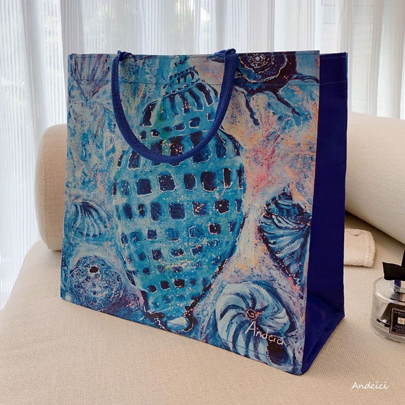 Oil - Painting Waterproof Bag: Large - Capacity Tote for Travel, Shopping, Swimming & Fitness