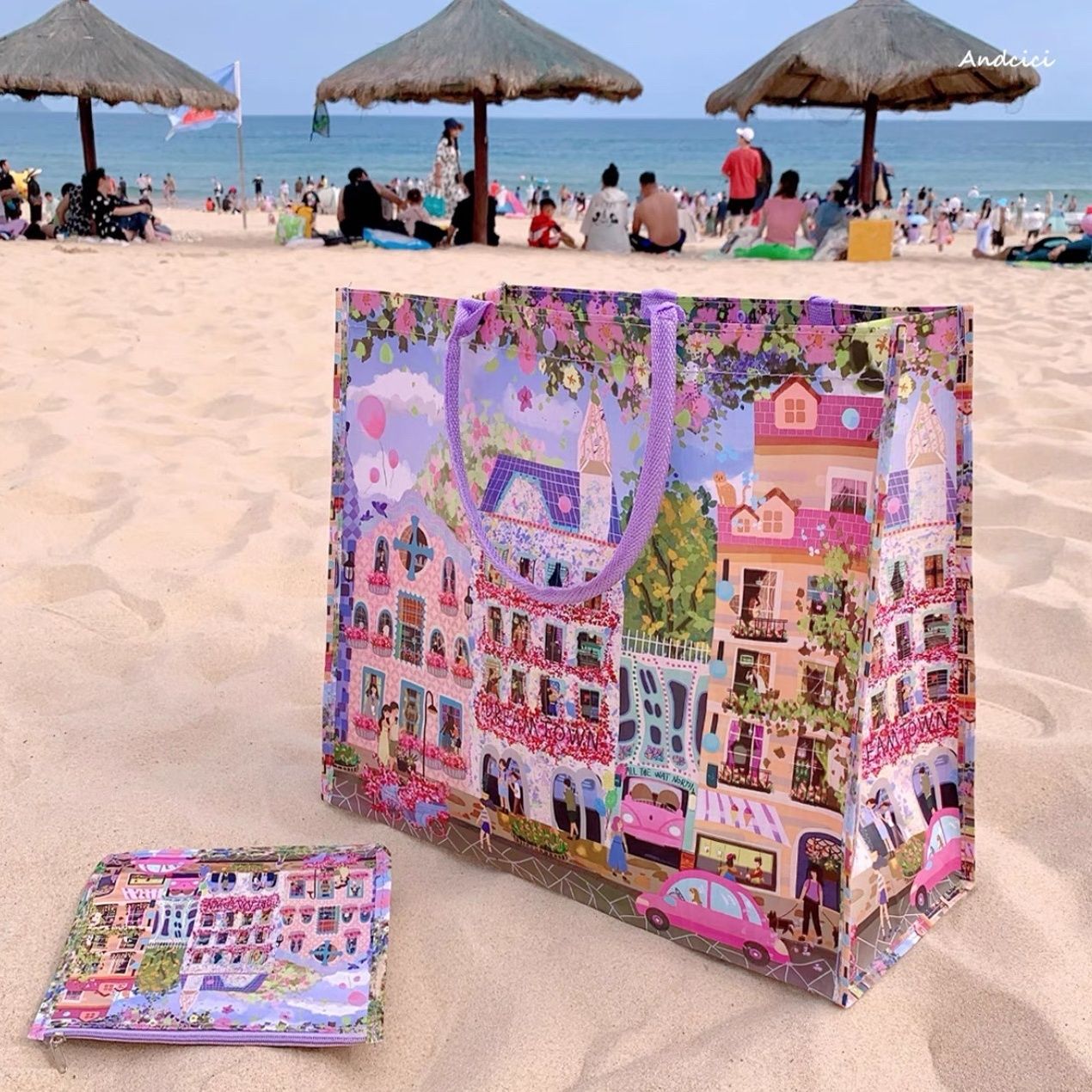 Oil - Painting Waterproof Bag: Large - Capacity Tote for Travel, Shopping, Swimming & Fitness