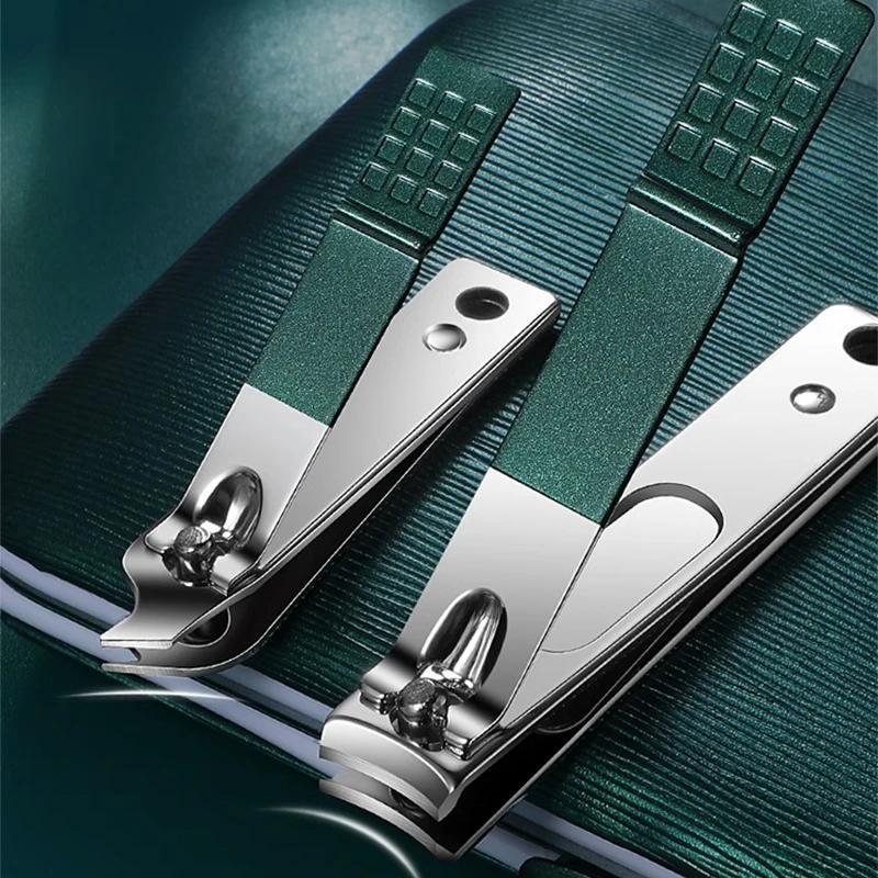 Exquisite & Durable Manicure Set for Home Use, Complete Grooming Kit with Portable Green Case - Ideal for Nail, Ear, Brow & Skin Care