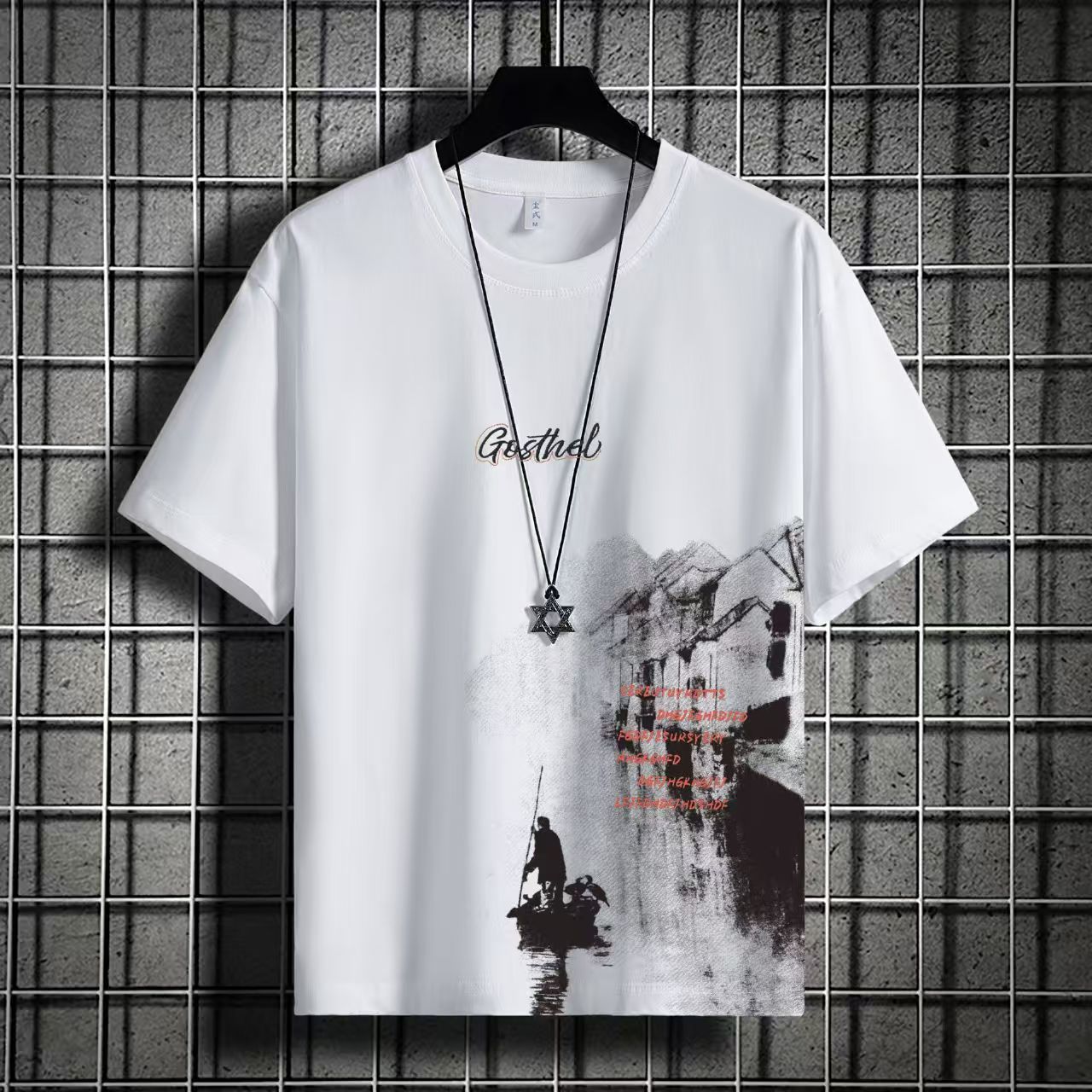 Men's Fashion Ice Silk Shirts - Short Sleeve Loose Casual shirts, Lightweight Breathable Leisure Tops with Stylish Designs