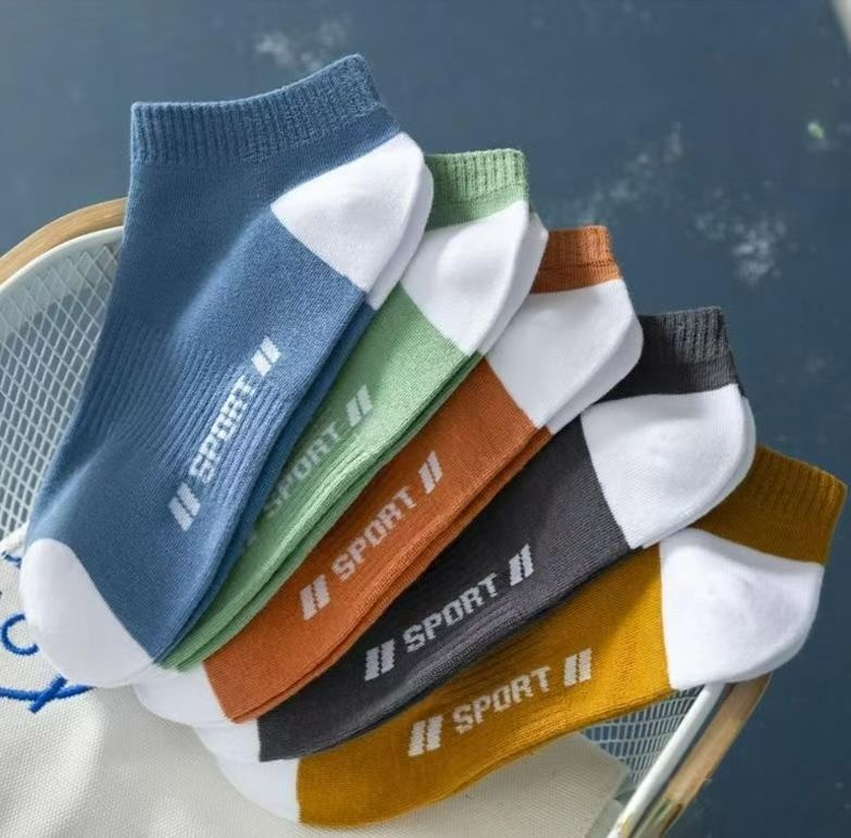 Men's Socks 5-Pair Set: Sports socks, Casual socks,Athletic  Socks, Ankle & Mid-Calf Socks, Fresh & Breathable Four-Season Style, Business & Casual Odor-Resistant Sweat-Absorbent Socks for Men