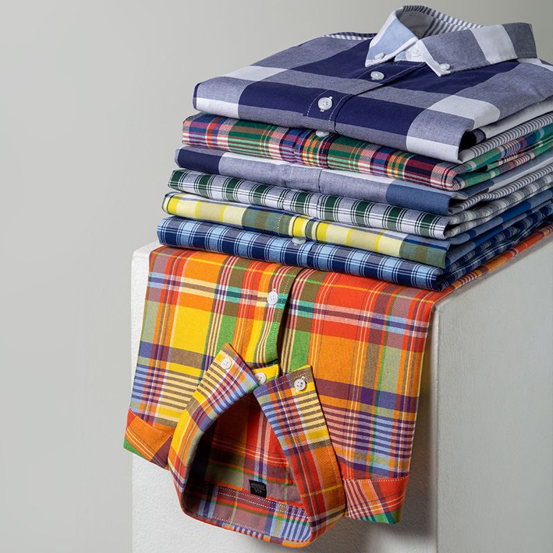 2025 New Men's 100% Cotton Long-sleeve Oxford Shirt - Business Casual, Plaid & Stripe Multi-Color, Four-Season Wear | Premium Comfort & Versatile Style