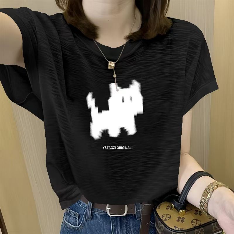 2025 Summer New Women's Bamboo Jersey Cotton T-Shirt, Breathable Lightweight Comfortable Sweat-Absorbent Pure Cotton Sleeveless Top, Versatile Age-Reducing Casual Basic Tee