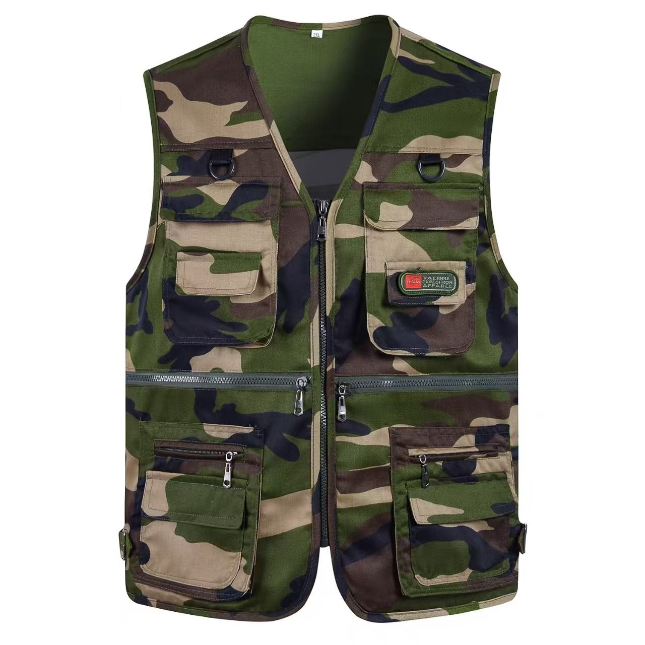 Men's V-Neck Multi-Pocket Vest, Casual Sleeveless Gilet for Dad, Outdoor Photography & Fishing Waistcoat, Breathable Mesh & All-Season Versions, Durable Utility Vest with Multiple Pockets