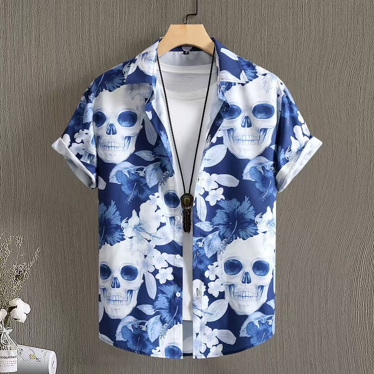 2025 Men's Short Sleeve Shirts, Fashion Printed Casual Shirts for Men, Breathable & Cool Beach Shirts with Multiple Unique Patterns, Euro-American Style Loose-Fit Shirts