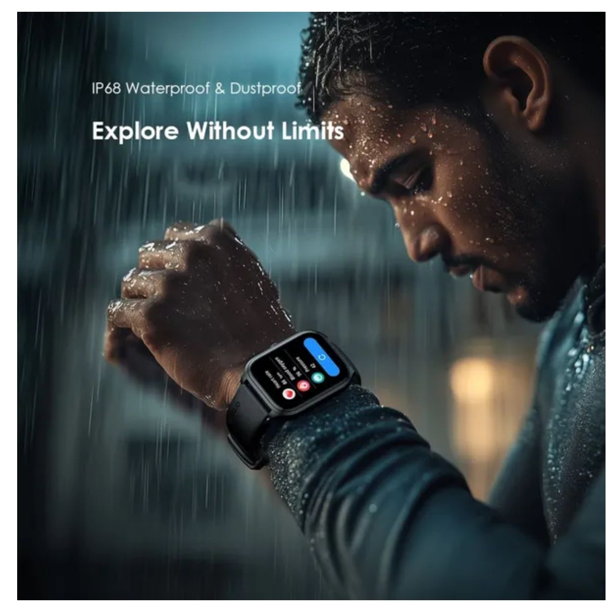 [Anniversay Deal] Oraimo Watch 5 Lite 2.01" HD IP68 Smart Watch AI-Generated Watch Faces Time Wireless HD Calling Blood Oxygen & Heart Rate Monitor IP68 Waterproof & Dustproof Smartwatch