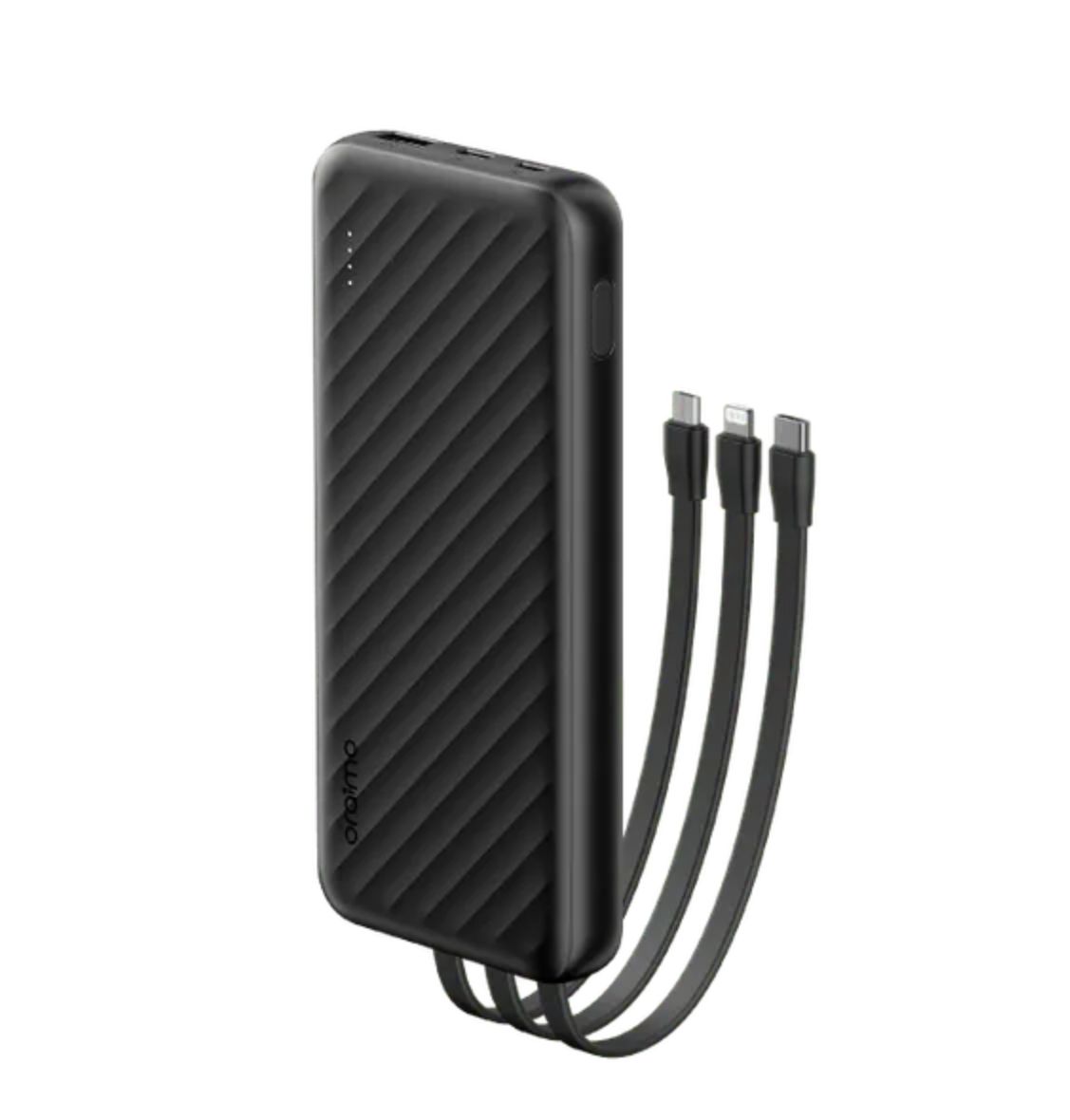 [Anniversary Special] Oraimo Slice Link 10000mAh 12W Power Bank 3 Built-in Charging Cables and 4 Outputs 12W Fast Charging 12W Fast Charging Universal Compatibility Multi-protection System Power Bank
