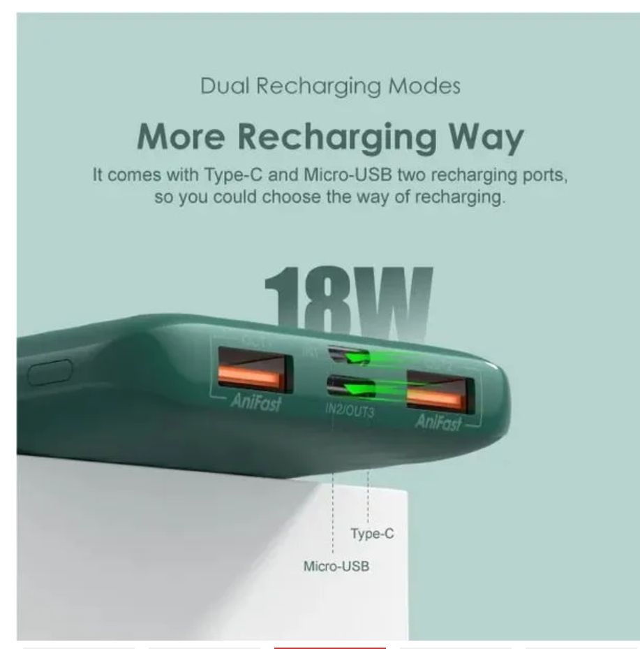 [Anniversary Deal] Oraimo Toast 10 Pd Pro II 10000mAh 20W Fast Charging Power Bank Secure Charging Widely Compatible Power Bank