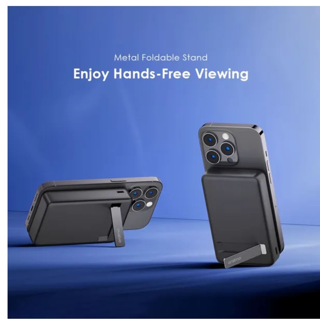 [Anniversary Special] Oraimo MagPower 15 10000mAh Wireless and Wired Power Bank 15W Wireless Charge 3-Device Charging 10N Strong Magnetic Attachment Metal Foldable Stand Smart Power Bank