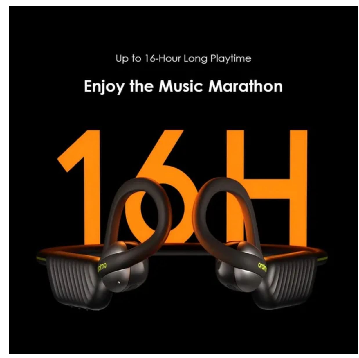 Oraimo OpenCirclet 2 IPX5 Steps Tracking Open-Ear Headphones Ultra Comfort & Secure Fit Open-Ear Bass Boost Exercise Pedometer HD Voice in Calls IPX5 Waterproof Google Pop-Up Notification Earphones