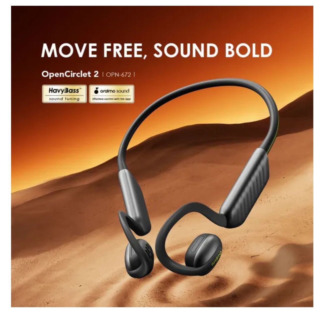 Oraimo OpenCirclet 2 IPX5 Steps Tracking Open-Ear Headphones Ultra Comfort & Secure Fit Open-Ear Bass Boost Exercise Pedometer HD Voice in Calls IPX5 Waterproof Google Pop-Up Notification Earphones