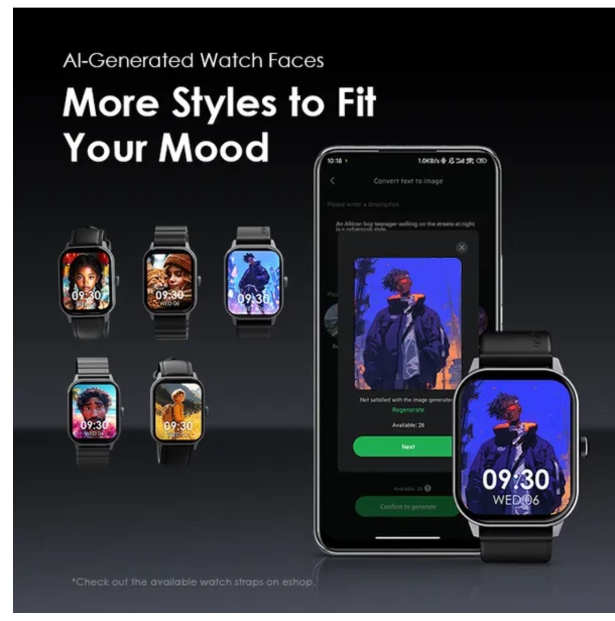 Oraimo Watch 5 2.01" HD Panda Glass 1ATM Smart Watch 300mAh Battery 7-Day Usage Time Scratch-resistant More Durable Wireless HD Calling All-day Health Monitoring 1ATM Water-resistant Smartwatch