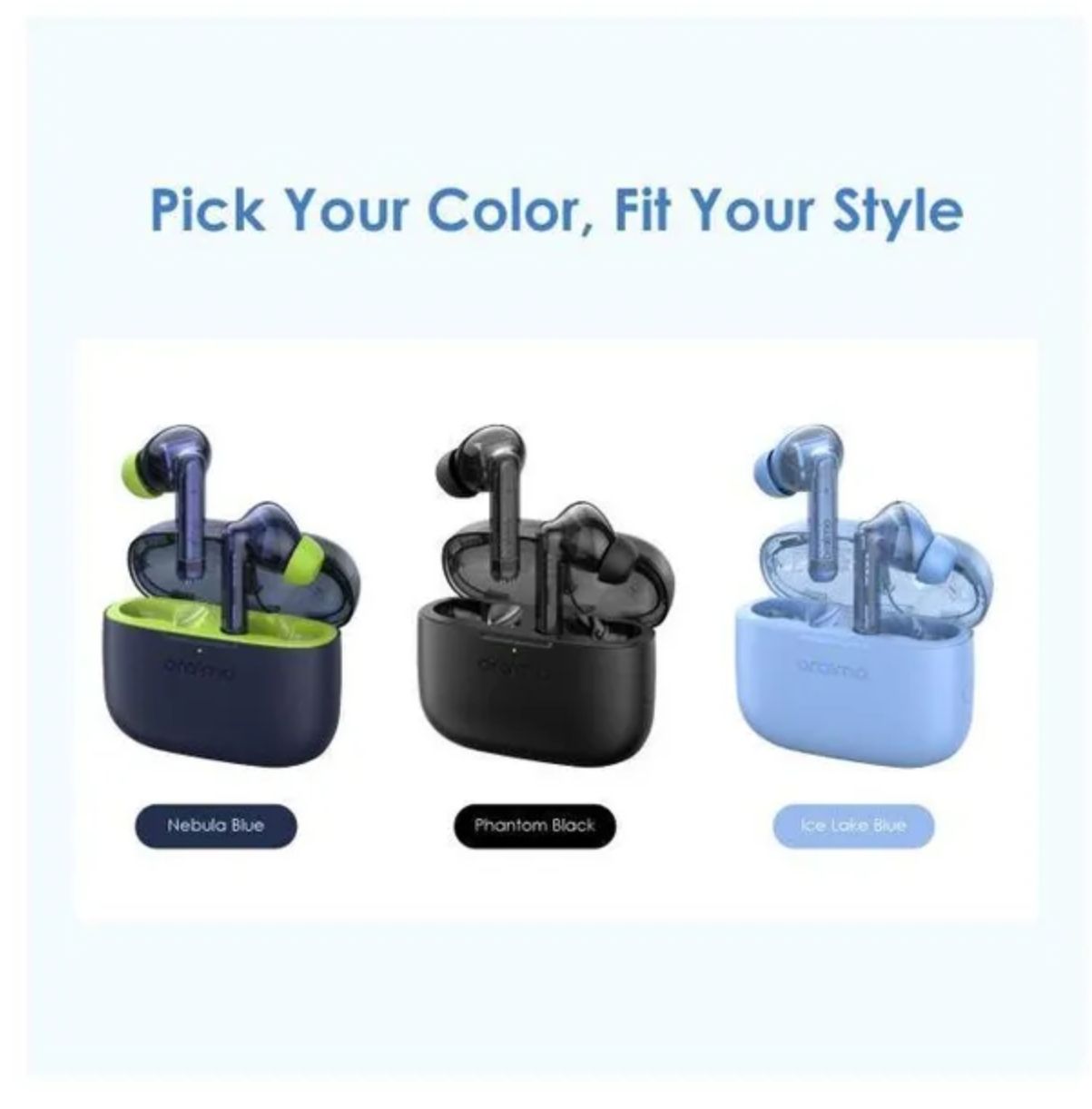 Oraimo FreePods Lite ENC True Wireless Earbuds 40-hour Playtime AniFast™ Fast Charge Crystal Clear Voice in Calls 2-mic ENC Technology IPX4 Waterproof Intelligent Touch Controls Earbuds Earphones