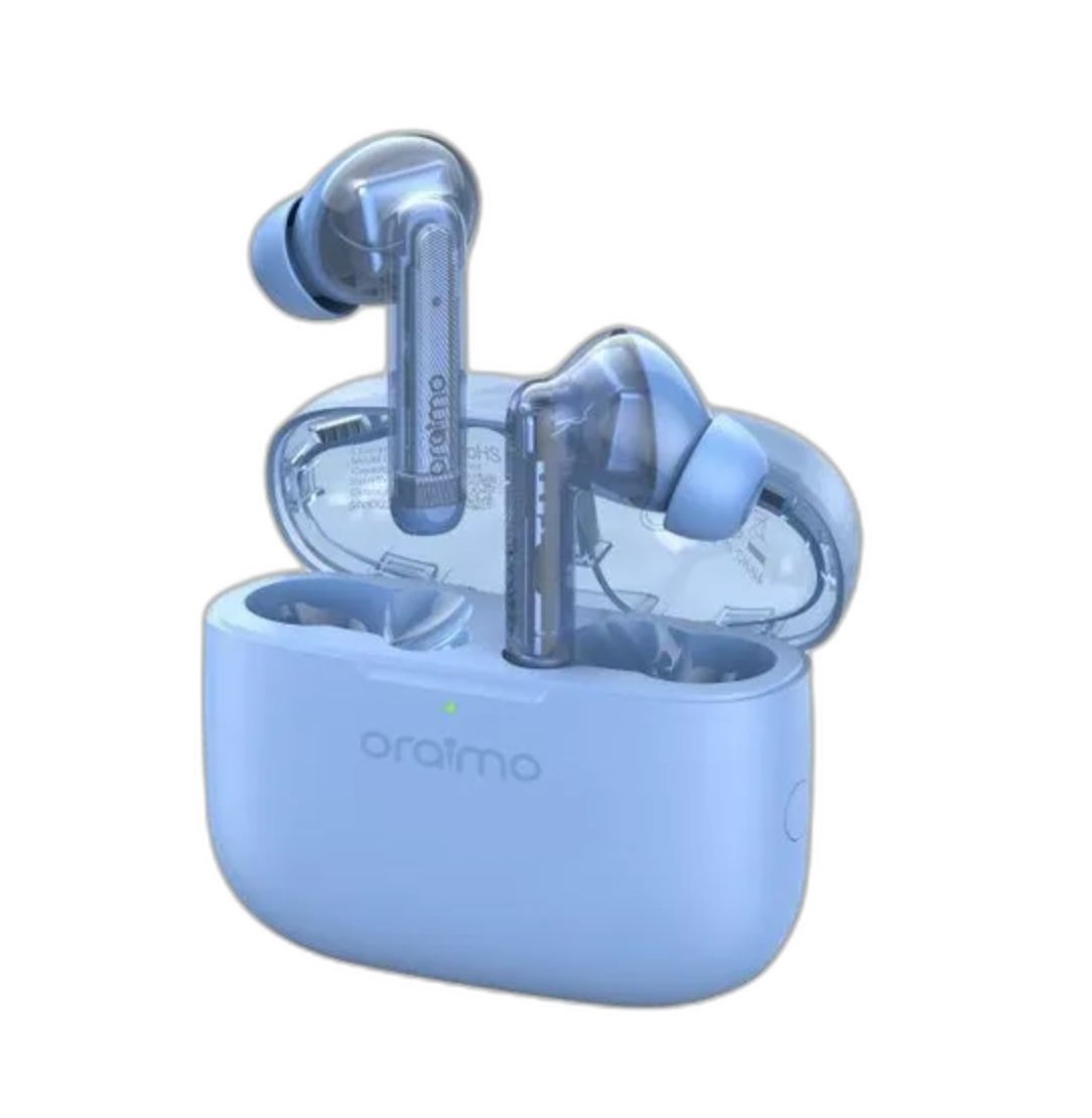 Oraimo FreePods Lite ENC True Wireless Earbuds 40-hour Playtime AniFast™ Fast Charge Crystal Clear Voice in Calls 2-mic ENC Technology IPX4 Waterproof Intelligent Touch Controls Earbuds Earphones