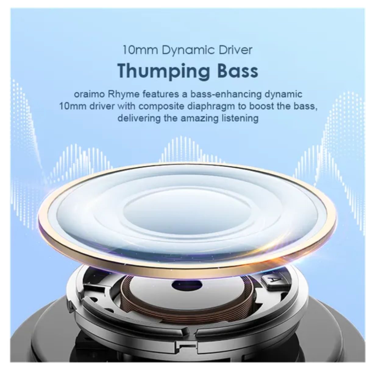 Oraimo Rhyme ANC True Wireless Earbuds Up to 20-hour Playtime Immersive Gaming 4-mic Noise Cancellation in Calls Thumping Bass Active Noise Cancellation Earbuds Earphones