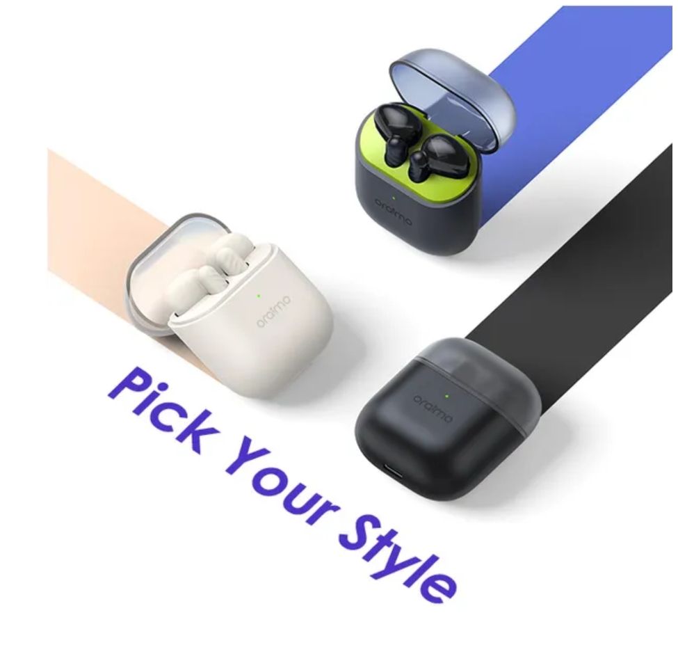 [Brand New] Oraimo FreePods Neo Half In Ear True Wireless Earbuds 50-Hour Long Playtime Sound360 Spatial Audio 2-Mic Call Noise Cancellation Low-latency Game Mode IPX4 Waterproof & Sweat Protection