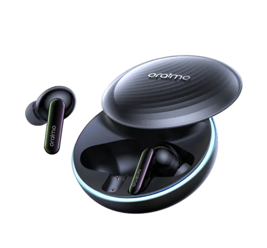[New Arrival] Oraimo SpaceBuds Hybrid ANC True Wireless Earbuds Customized Voice Prompt 40-Hour Long Playtime Personalized Lighting Effect 50dB Hybrid ANC Noise Cancellation IP54 Earbuds Earphones