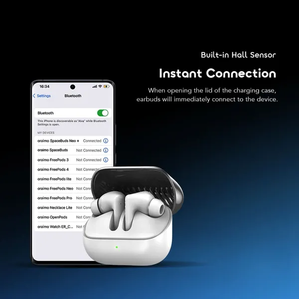 [NEW ARRIVAL] Space Buds Neo+ ANC Spatial Audio True Wireless Earphones, Immersive Music Pleasure,30-Hour Long Playtime,2-Mic Call Noise Cancellation Clear Call, Everywhere,IPX4 Water Resistance